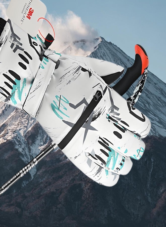 faralite Waterproof ski Gloves (M, Graffiti) - Image 5